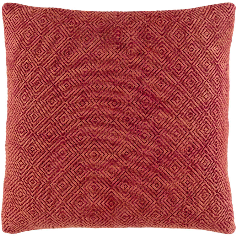 Bright Blue Hand Woven Polyester Euro Pillow Cover