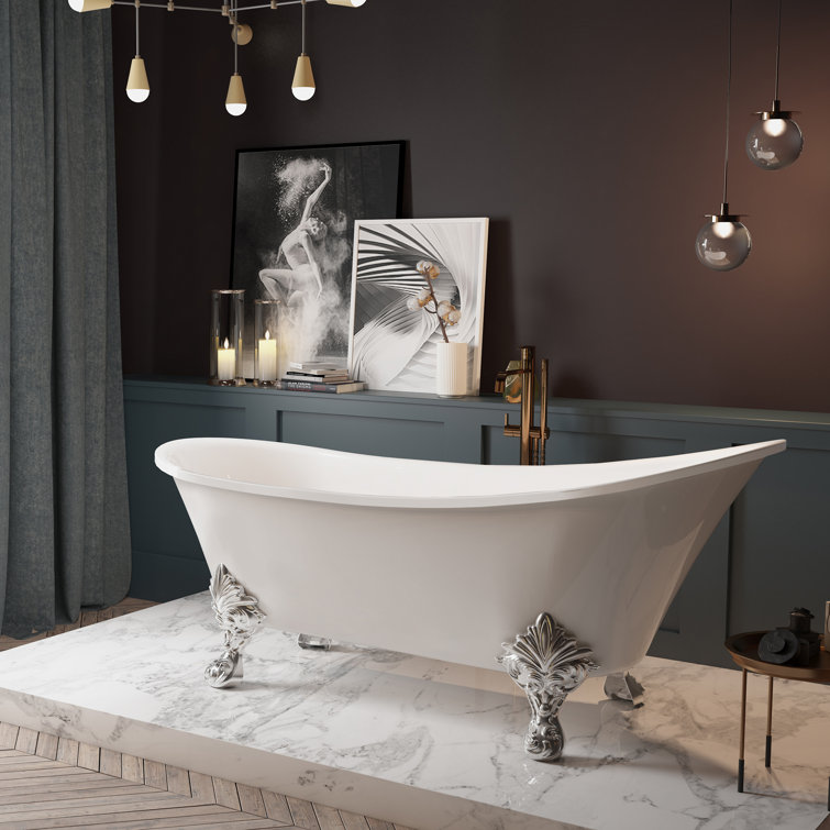 Tubs And Whirlpools 60" x 28" Soaking Fiberglass Bathtub