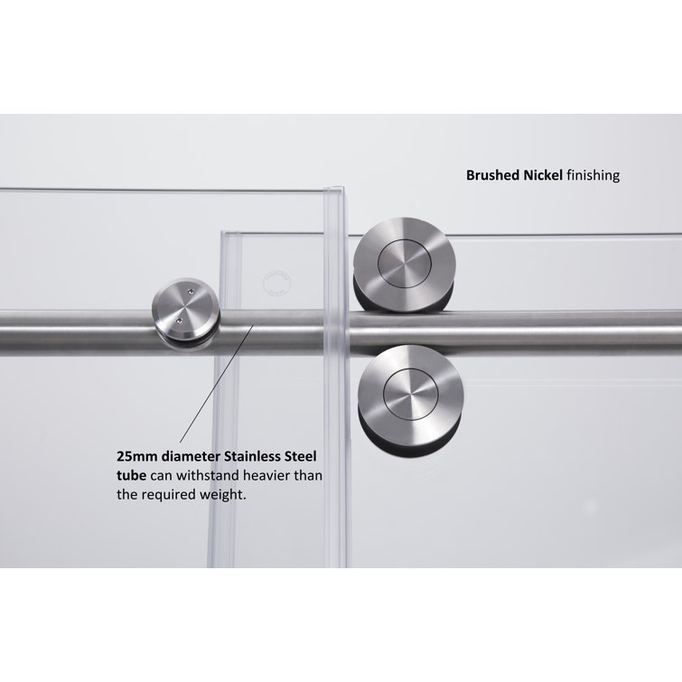 Massa 60" Polished Chrome Frameless Sliding Shower Door