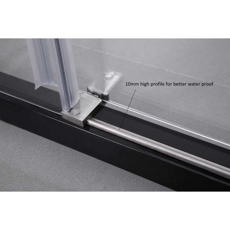 Massa 60" Polished Chrome Frameless Sliding Shower Door