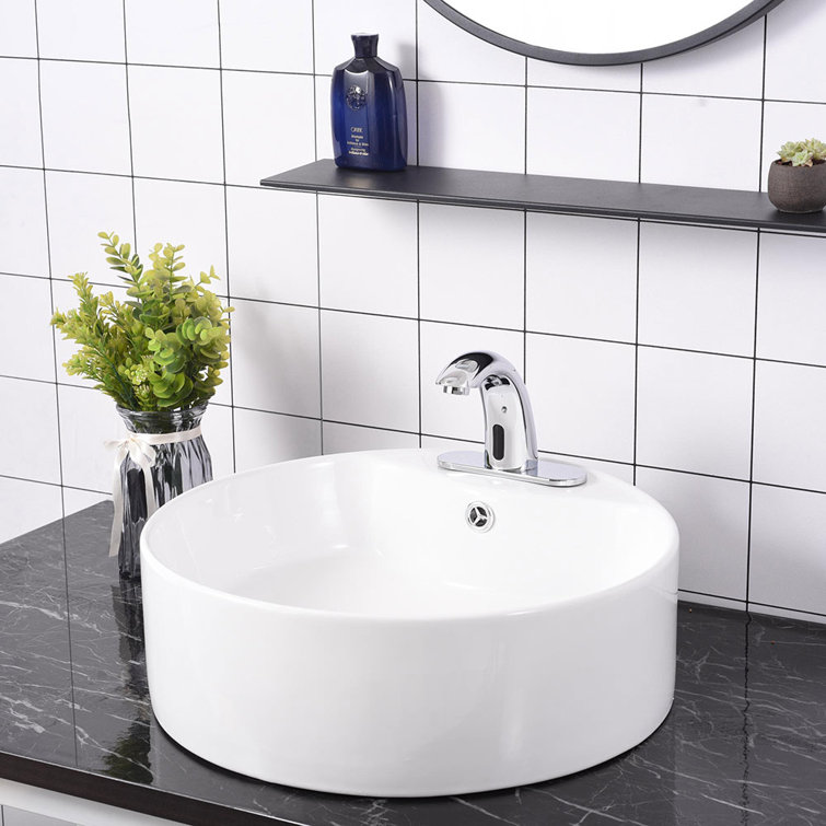 Chrome Touchless Single Hole Bathroom Faucet with Sensor