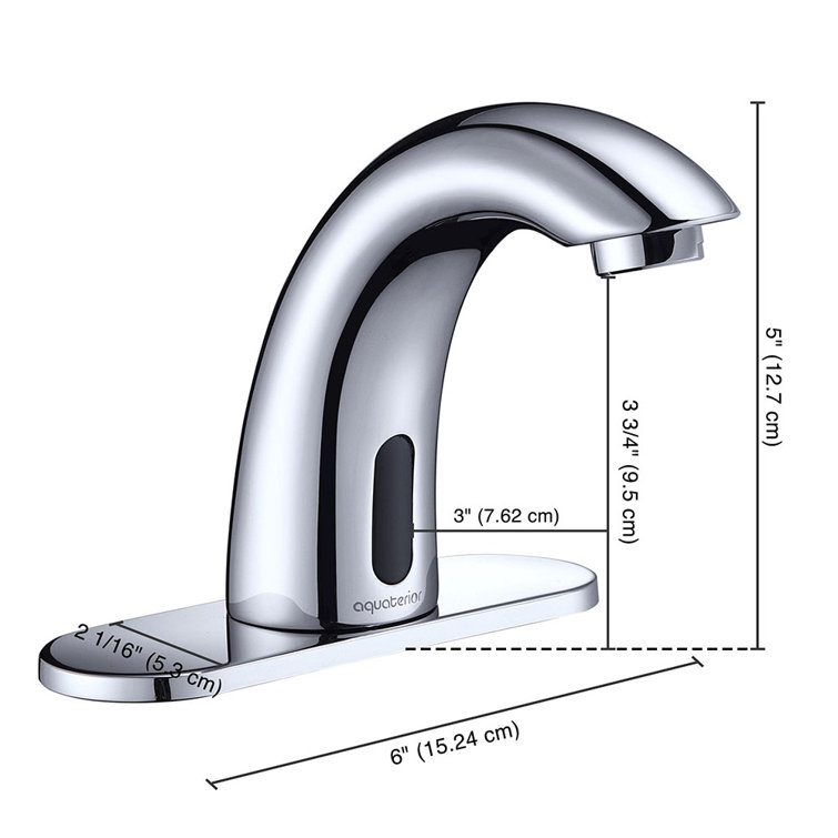 Chrome Touchless Single Hole Bathroom Faucet with Sensor
