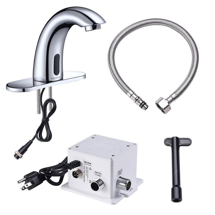 Chrome Touchless Single Hole Bathroom Faucet with Sensor