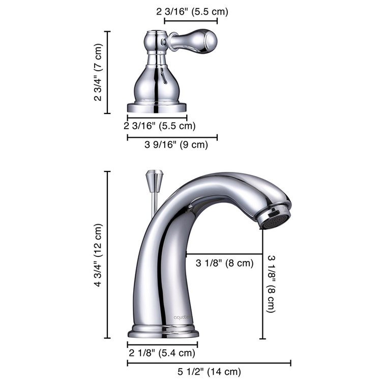 Chrome Brass 3-Hole Bathroom Faucet with Drain Assembly