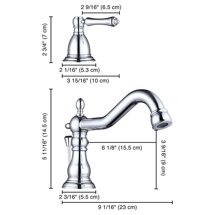 Oil Rubbed Bronze Widespread 2-Handle Bathroom Faucet with Drain Assembly