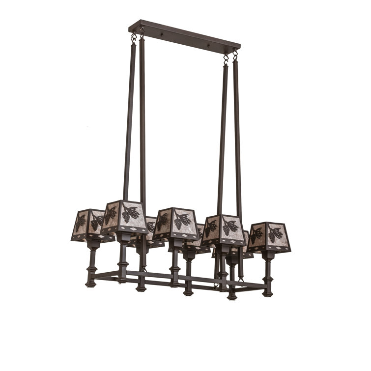 Blackwash and White Statuario Idalight 6-Light Chandelier