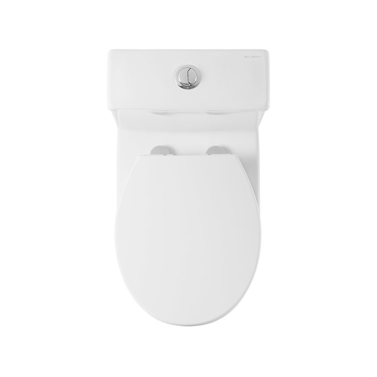 Glossy White Round Two-Piece Dual Flush Toilet