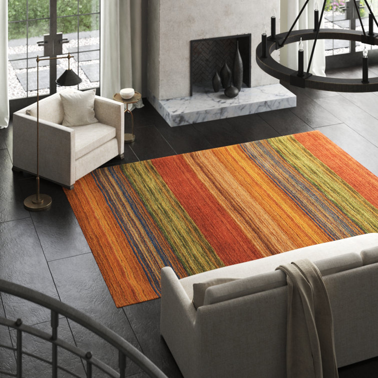 Brushstroke Multicolor Handmade Wool Tufted Runner Rug