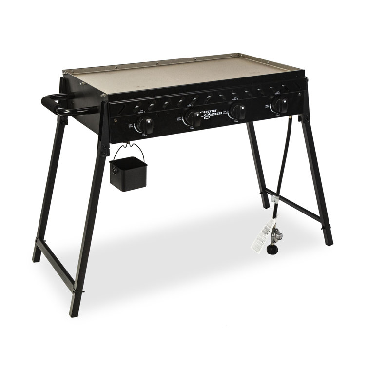 Highland 4-Burner Portable Stainless Steel Gas Griddle