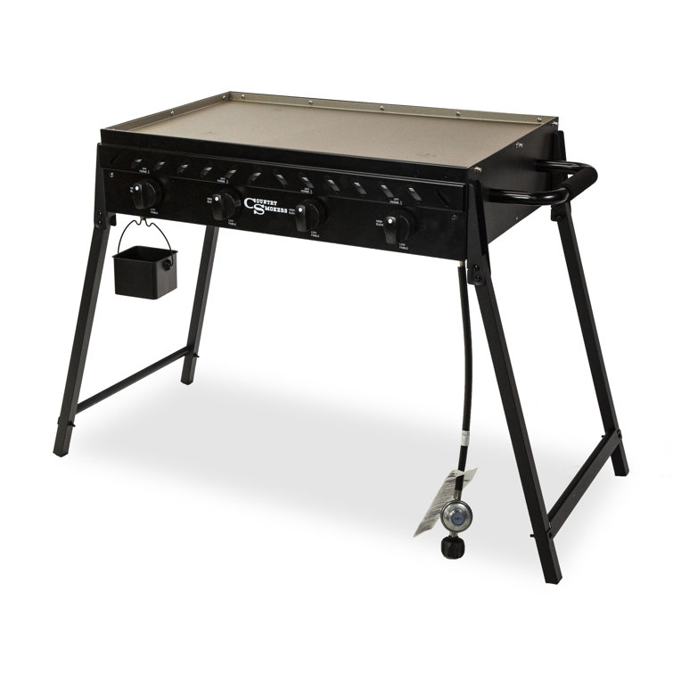 Highland 4-Burner Portable Stainless Steel Gas Griddle