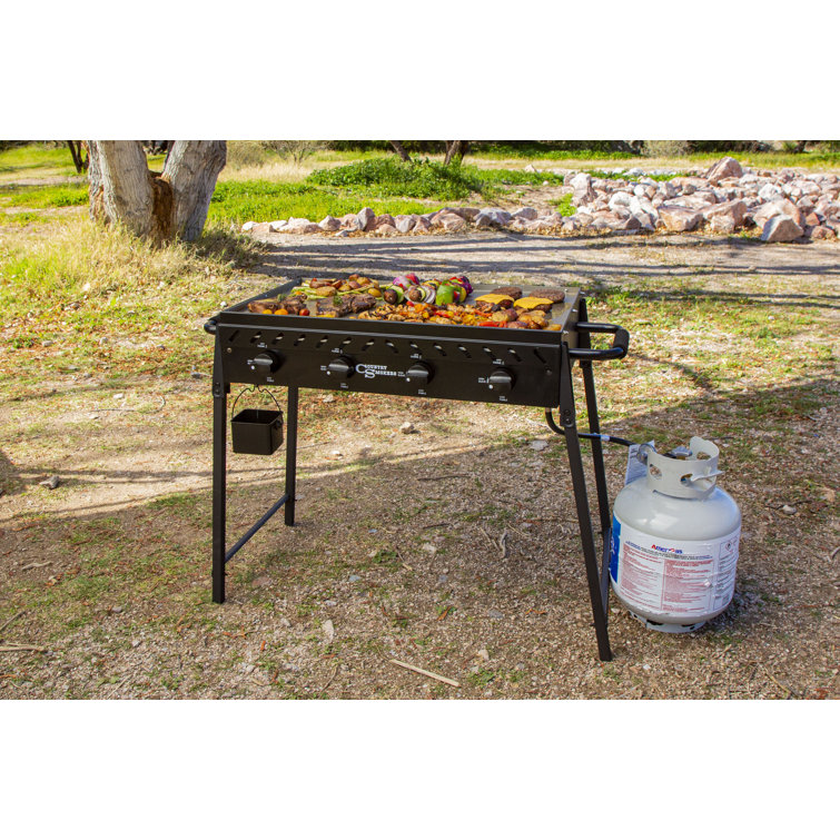 Highland 4-Burner Portable Stainless Steel Gas Griddle