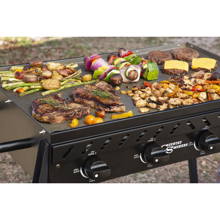 Highland 4-Burner Portable Stainless Steel Gas Griddle