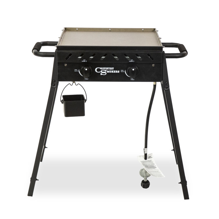 Stainless Steel 2-Burner Portable Outdoor Gas Griddle