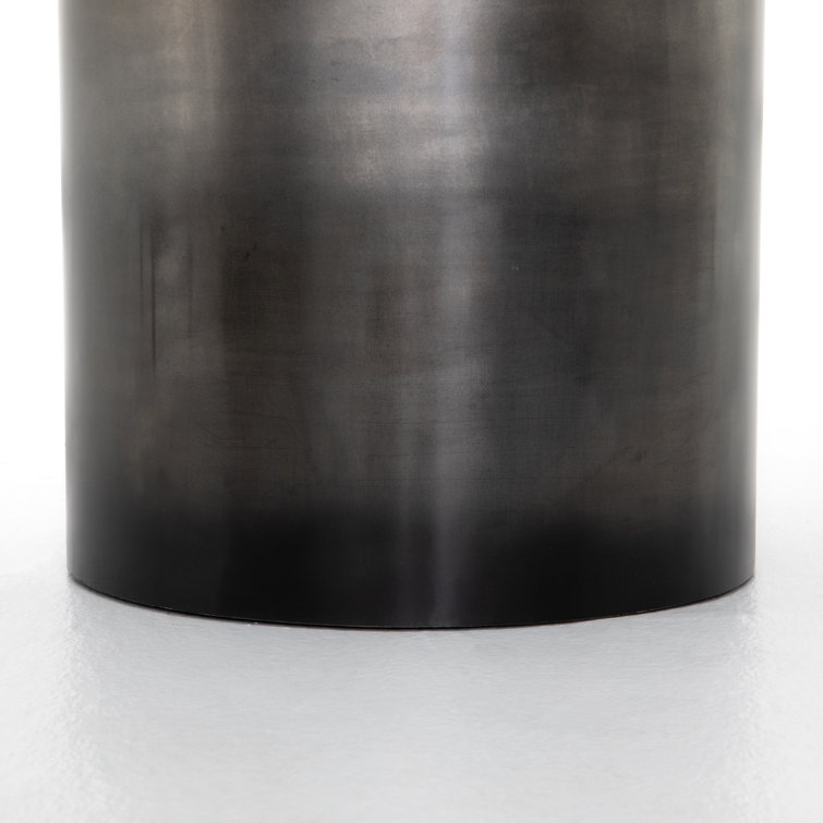 Antique Brass Ombre Round Metal Side Table