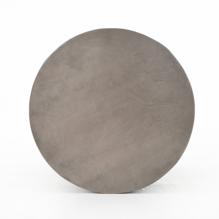 Antique Brass Ombre Round Metal Side Table