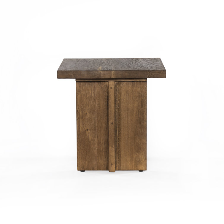 Dark Smoked Oak Square End Table