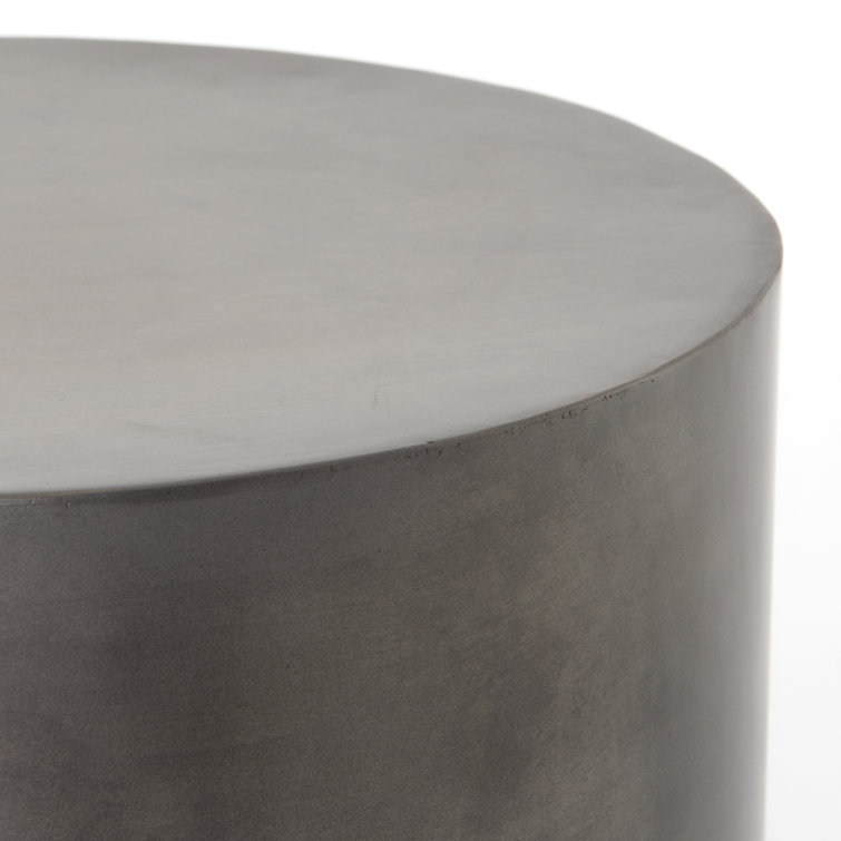 Antique Brass Ombre Round Metal Side Table