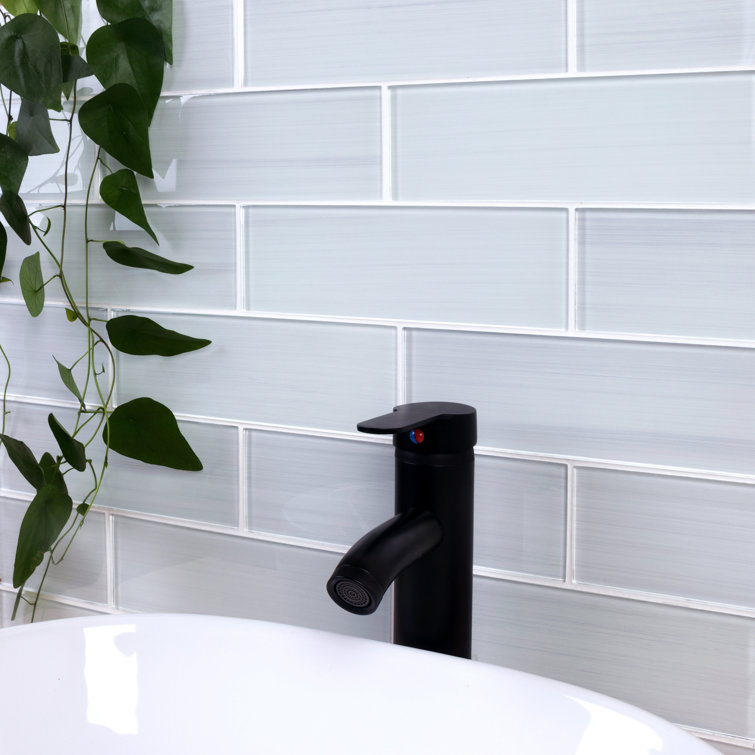 Super White Hand Painted 3" x 9" Glass Subway Tile