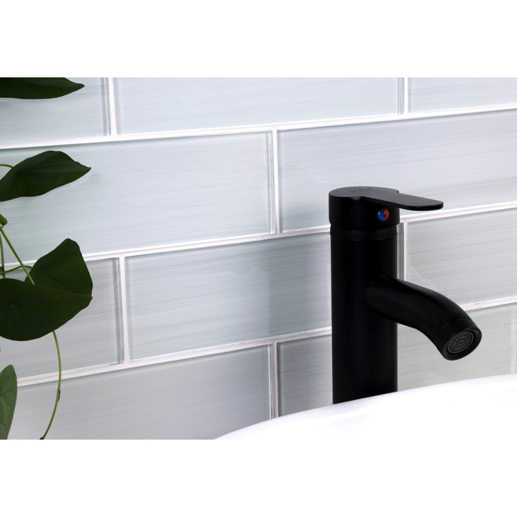 Super White Hand Painted 3" x 9" Glass Subway Tile
