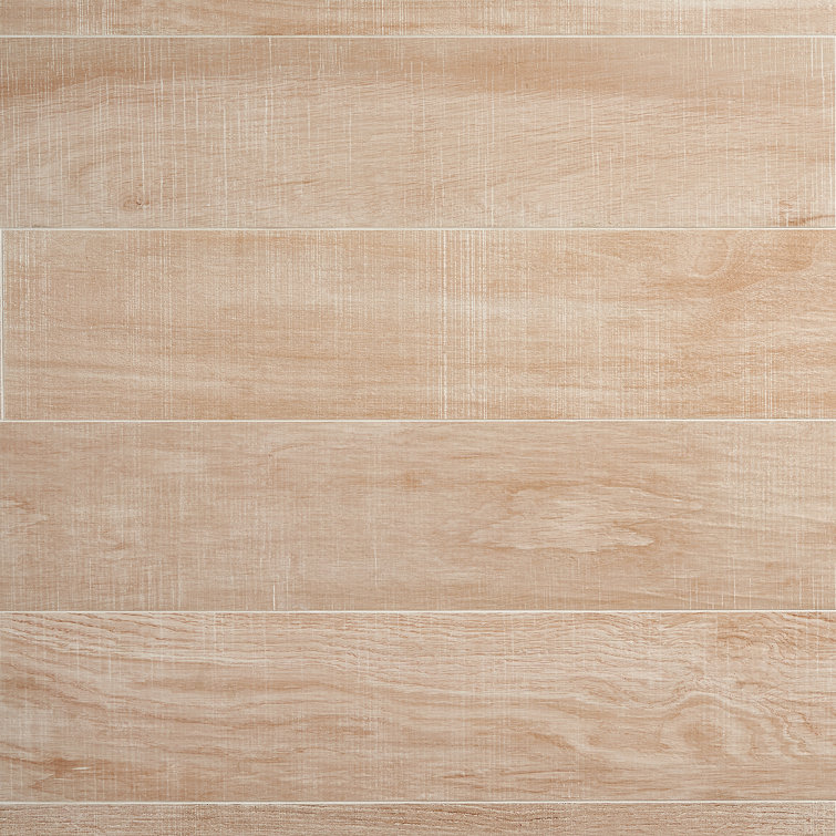 Maple 8" x 48" Matte Porcelain Wood Look Floor and Wall Tile