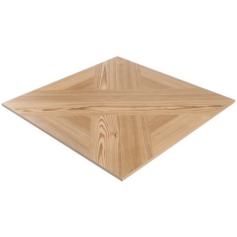 Evergreen 24" x 24" Light Brown Porcelain Wood Look Tile