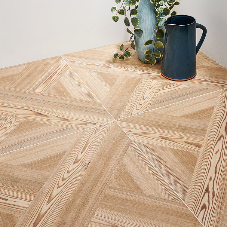 Evergreen 24" x 24" Light Brown Porcelain Wood Look Tile