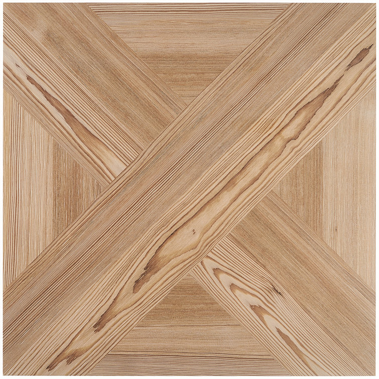 Evergreen 24" x 24" Light Brown Porcelain Wood Look Tile
