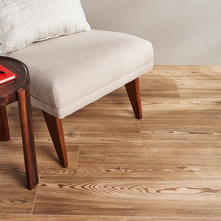 Teakwood 8" x 48" Matte Brown Porcelain Tile