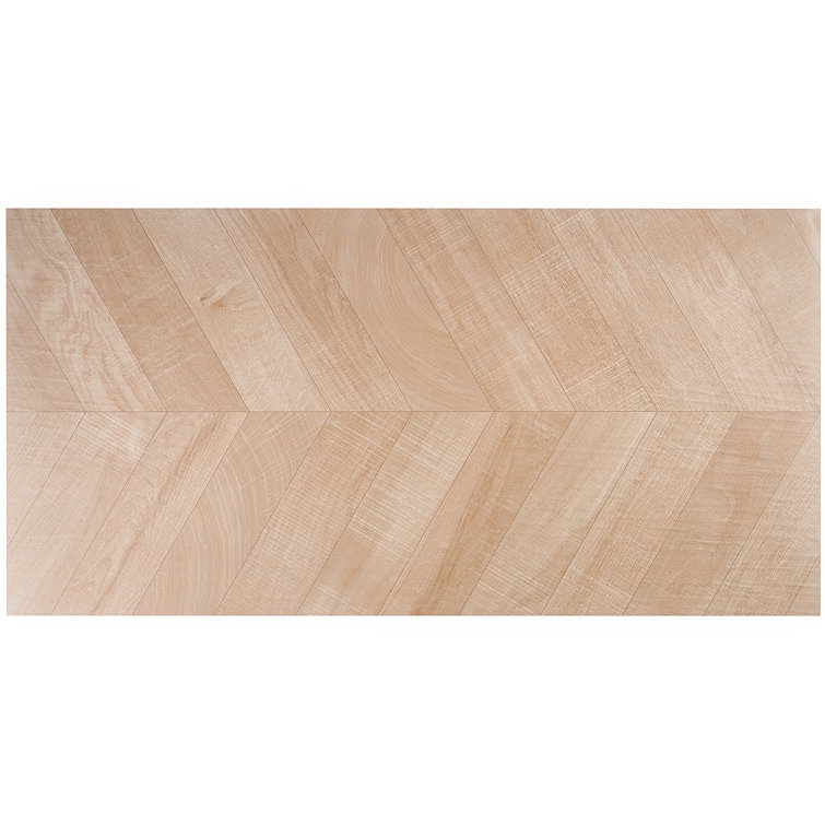 Maple Brown 24x48 Matte Porcelain Chevron Floor and Wall Tile