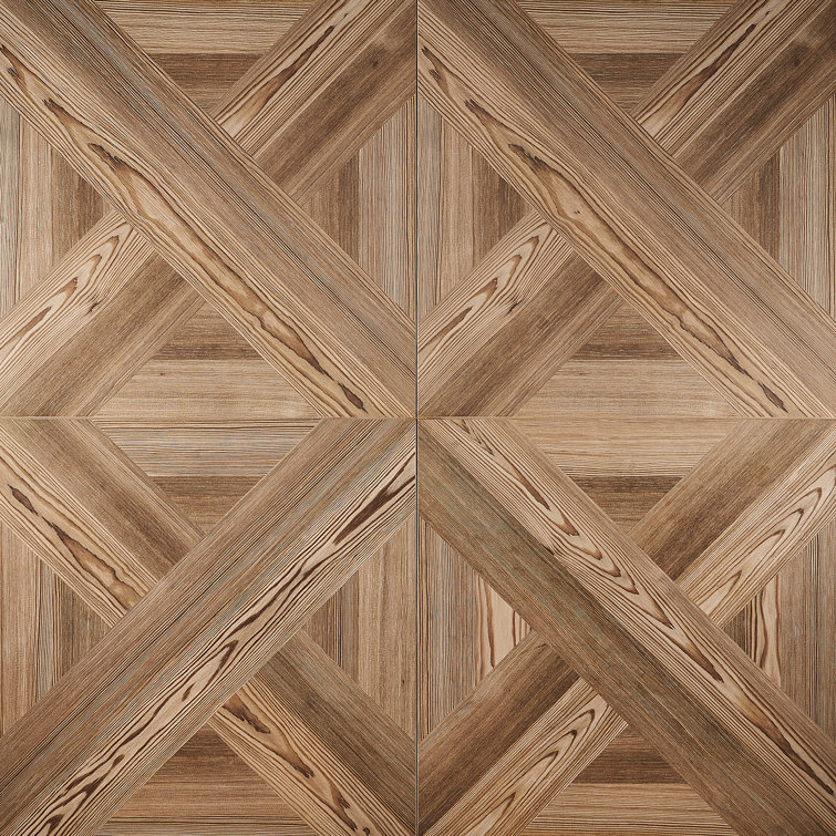 Evergreen 24" x 24" Brown Matte Porcelain Wood Look Tile