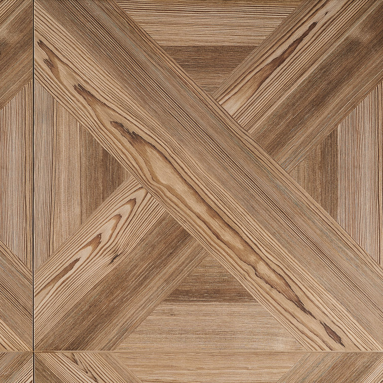 Evergreen 24" x 24" Brown Matte Porcelain Wood Look Tile