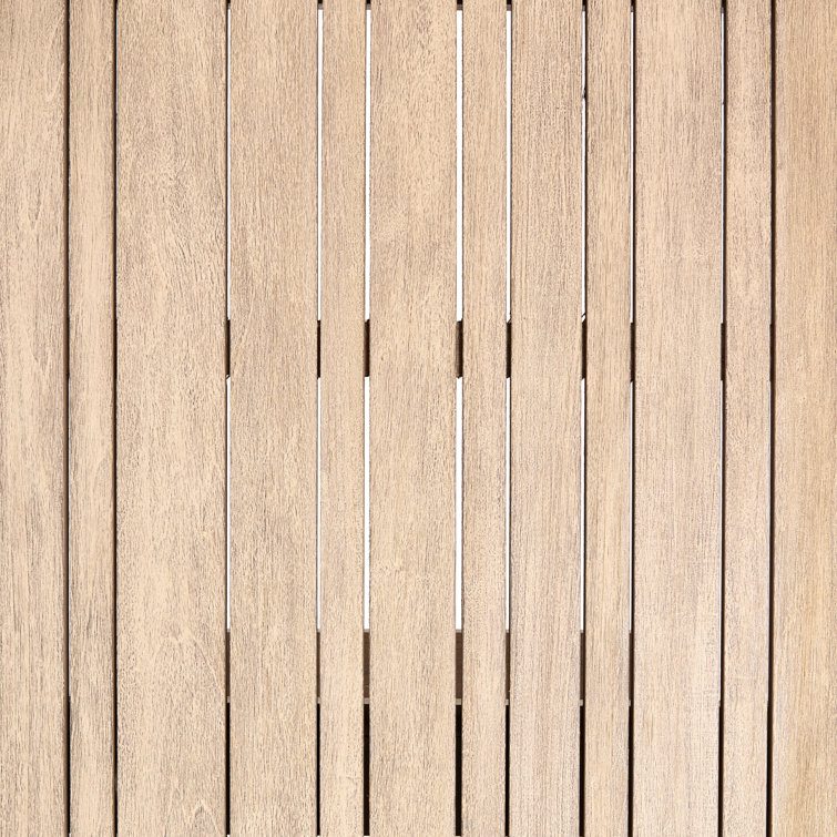 Minimalist Nude Teak Rectangular Outdoor Dinner Table