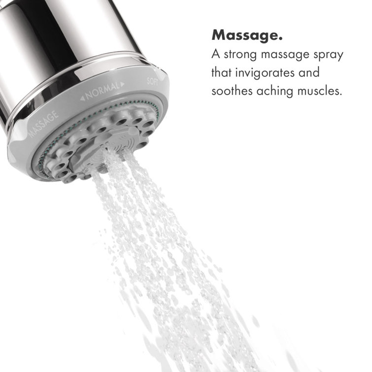 Polished Nickel Wall Mounted Multi-Function Shower Head