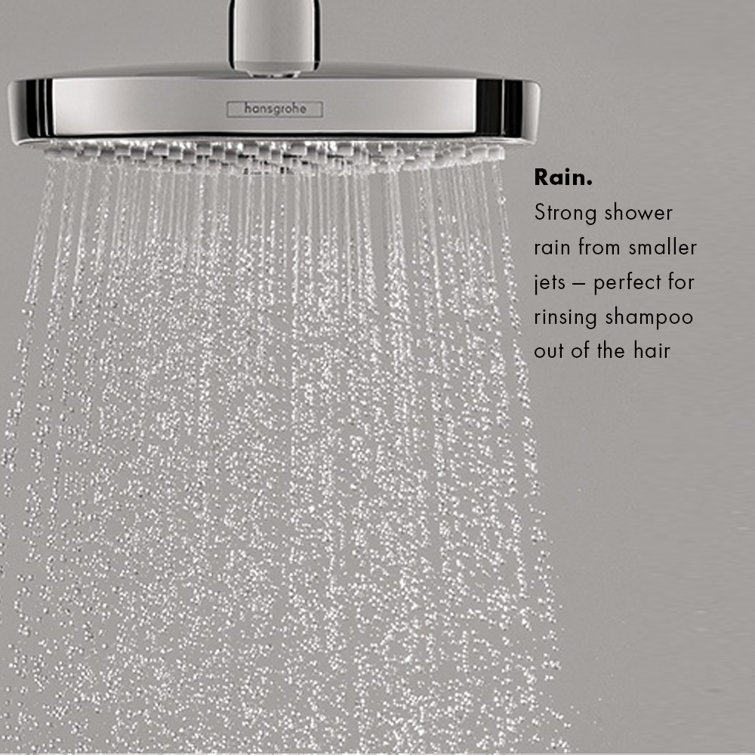 Chrome Wall Mounted Rain and Jet Shower System