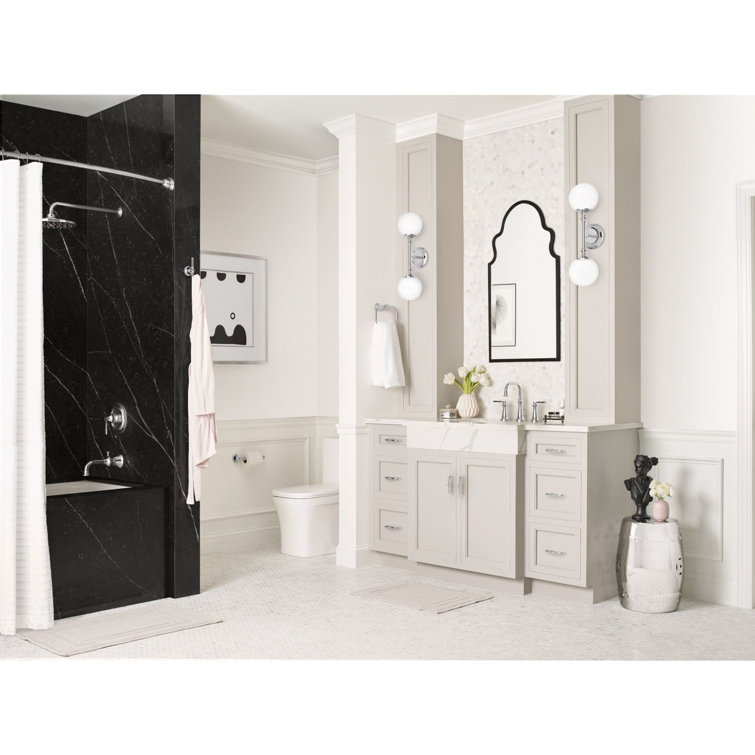 Chrome High-Arc Widespread Bathroom Faucet with Metal Handles