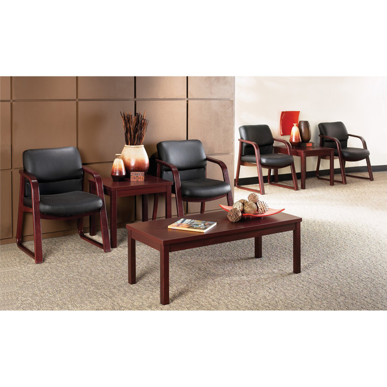 Mahogany Thermal-Fused Laminate Square End Table