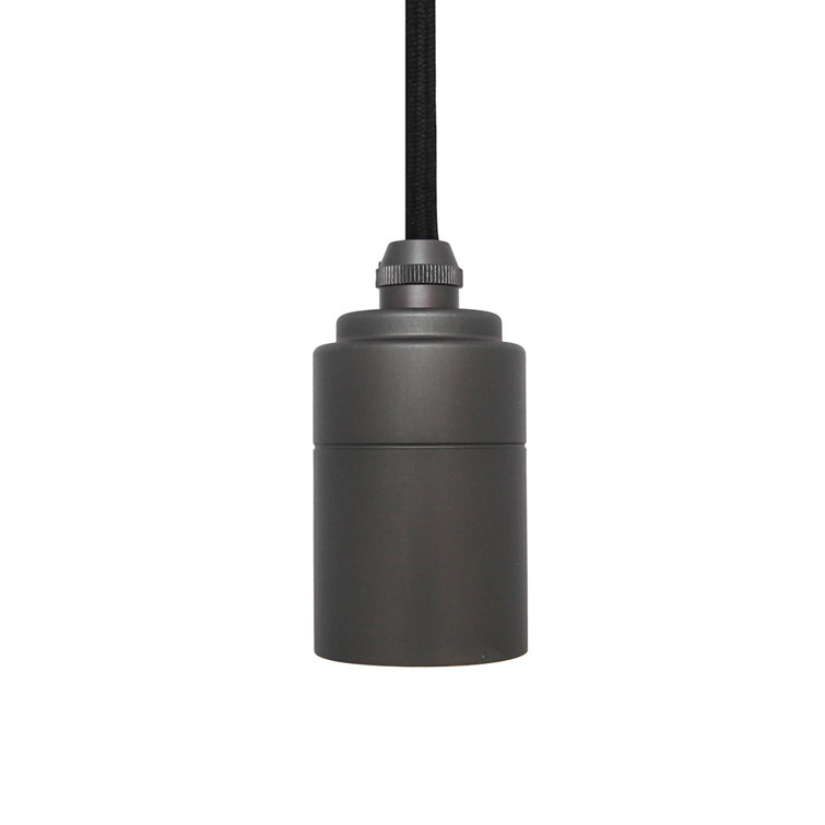 Graphite and Matte Black Mini Pendant Light with Glass Shade
