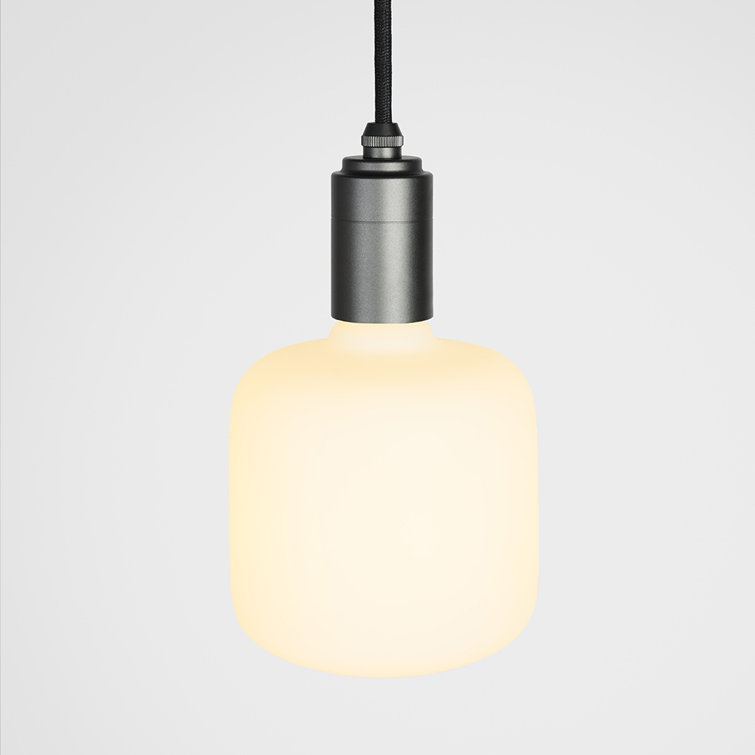 Oblo Mini Graphite Pendant Light with Soft White LED Bulb