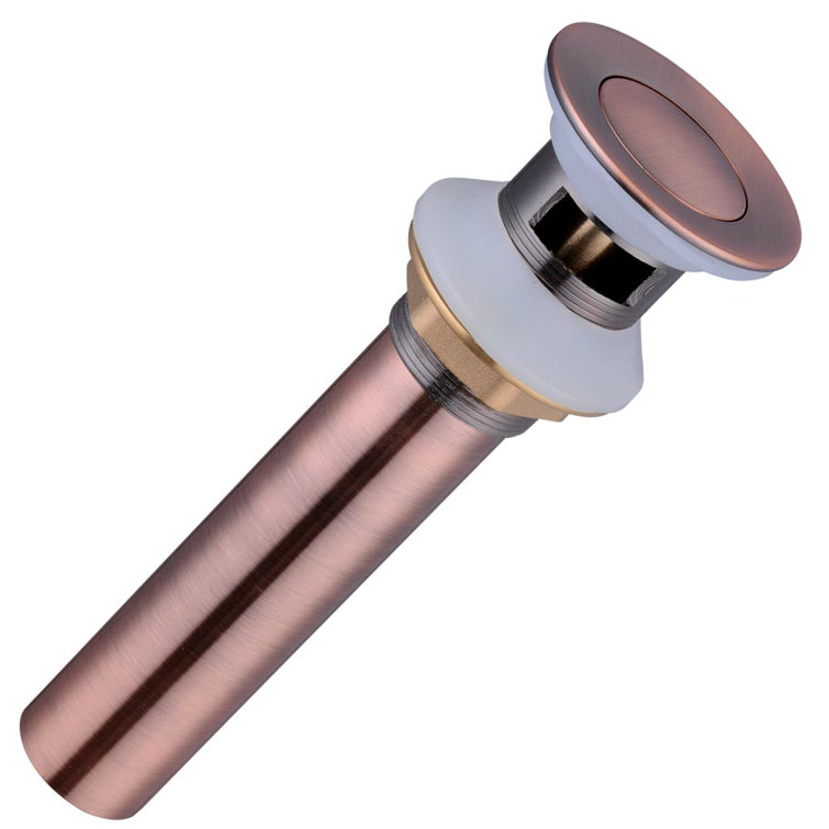 Brushed Nickel Pop-Up Drain with Overflow