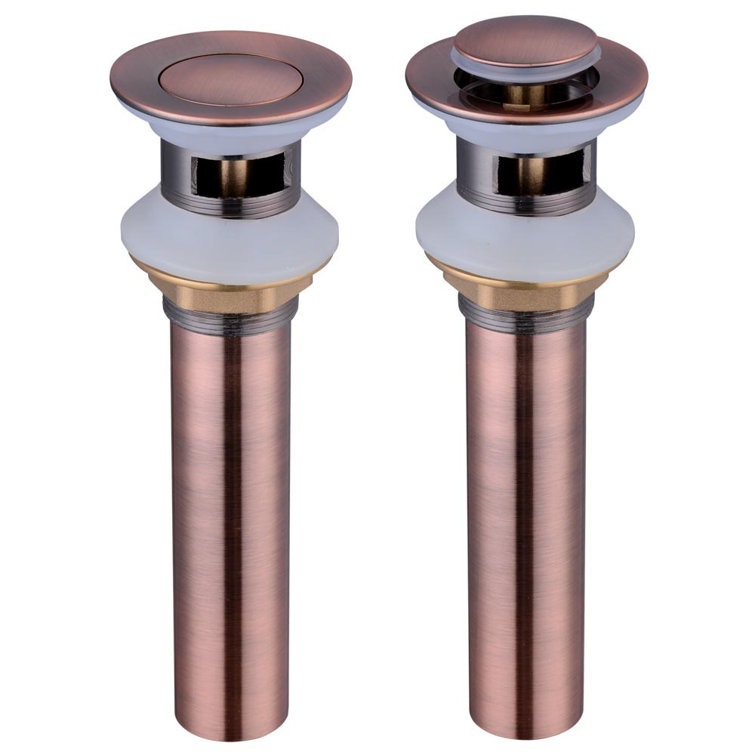 Brushed Nickel Pop-Up Drain with Overflow