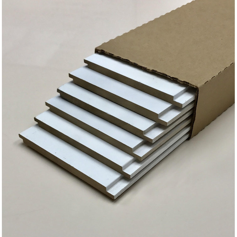 Classic White MDF Shiplap Wall Panels, 72" x 5.5"