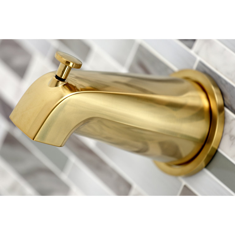 Brushed Brass Multi-Head Wall Mounted Tub and Shower Faucet