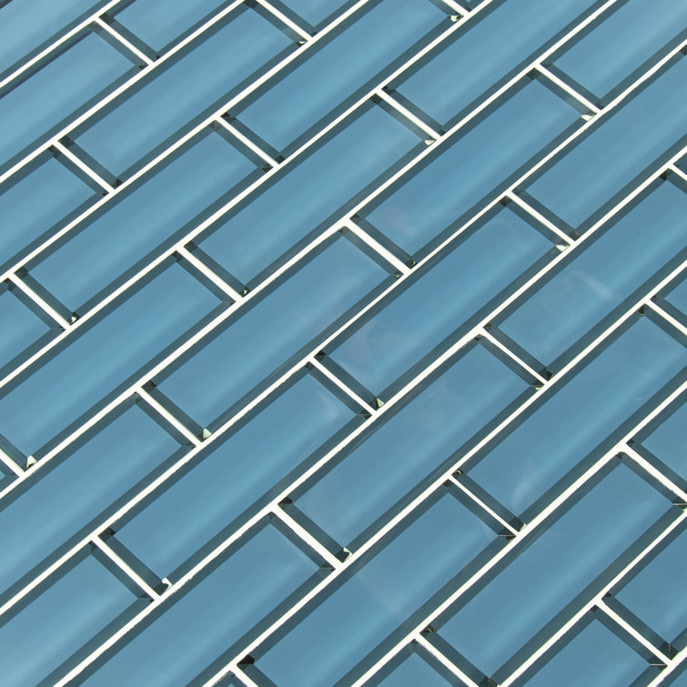 Haiku Sapphire 3x9 Beveled Glass Subway Tile Case