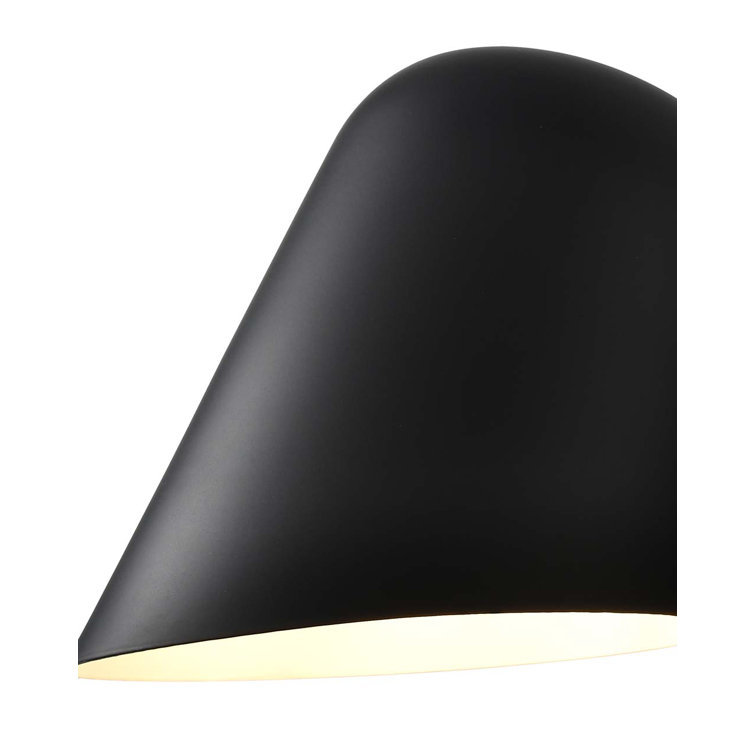 Matte Black and Brushed Brass Plug-In Wall Sconce with LED Light
