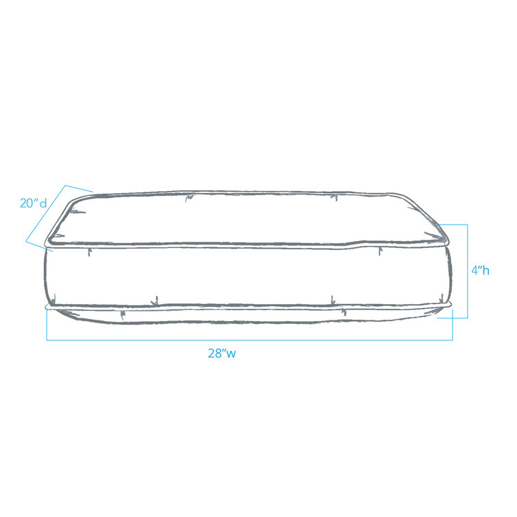 Small Orthopedic Outdoor Elevated Pet Bed with Stripes