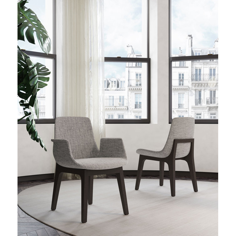 Gibraltar Fabric Upholstered Arm Chair with Wood Frame