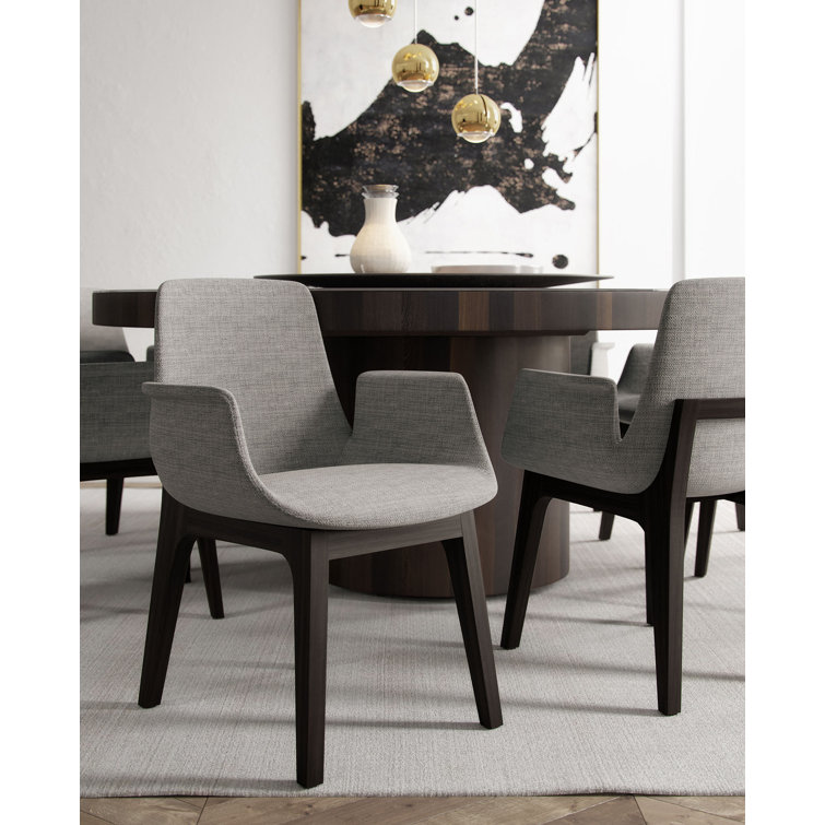 Gibraltar Fabric Upholstered Arm Chair with Wood Frame