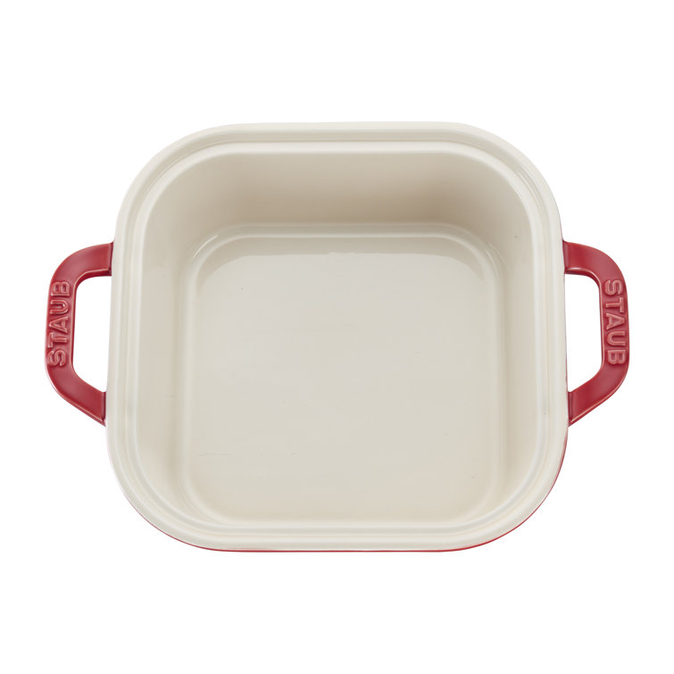 Cherry Red Ceramic 4-Piece Baking Dish Set