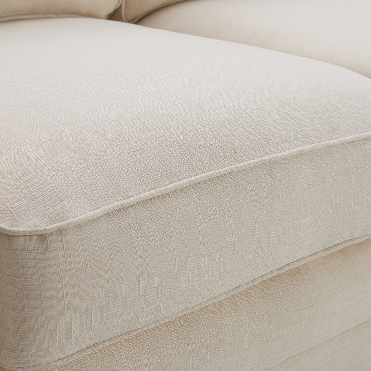 Copenhagen Classic Buttercream Linen 78" Sofa with Rolled Arms