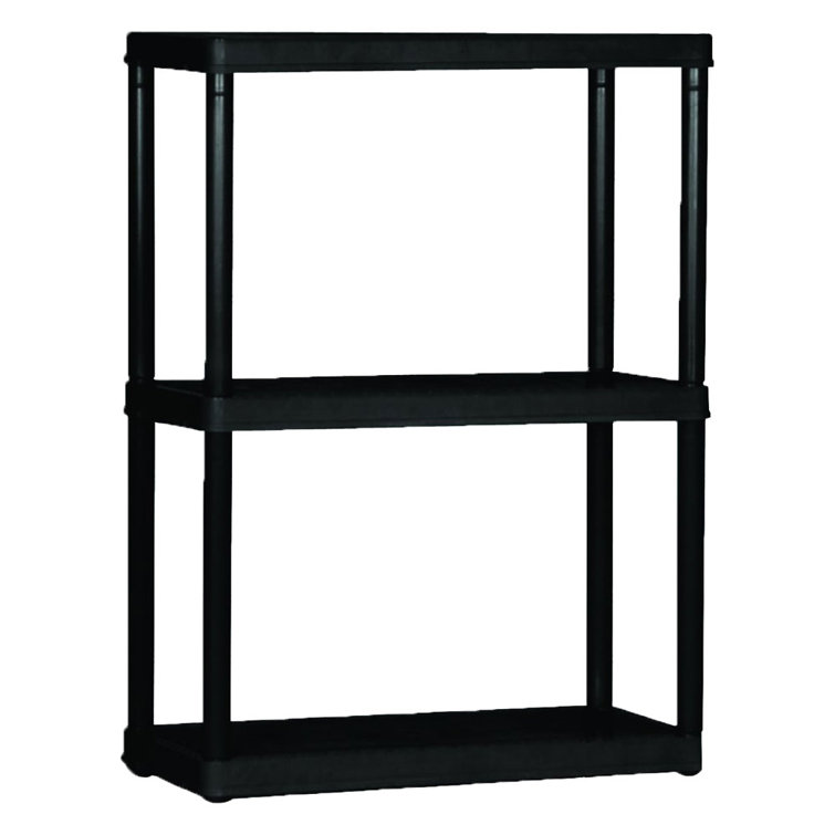Kids' Playroom 3-Shelf Black Storage Organizer for Toys